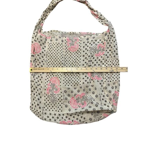 Beautiful Free People Large Reusable Shopping Tote Shoulder Bag  Print Gauzy Boh - Picture 4 of 4
